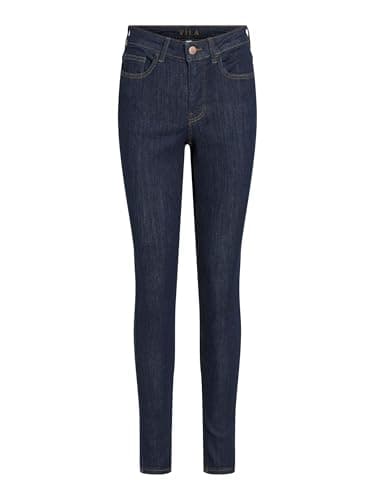 Image of Vila Visarah Rw Skinny Jeans Dbd Rinse-Noos, Dark Denim Blue, M / 30L