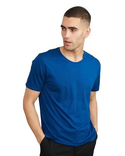 Image of DANISH ENDURANCE Men's T-Shirts, Organic Cotton T-Shirts for Men, Crew Neck, 1-Pack, Navy Blue, Large