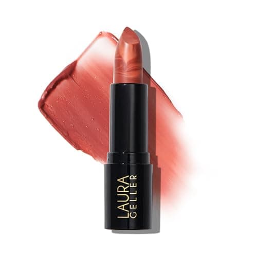 Image of LAURA GELLER Italian Marble Sheer Lipstick - Hydrating & Lightweight - Vitamin E & Caster Seed Oil - Cream Finish (07 Peach Bellini)