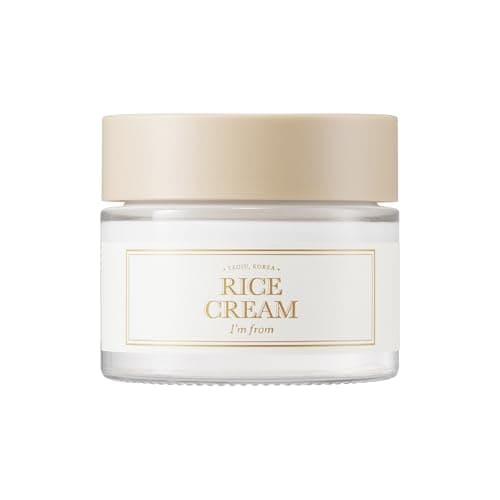 Image of I'm from Rice Cream 1.69 Ounce, 41% Rice Bran Essence with Ceramide, Glowing Look, Improves Moisture Skin Barrier, Nourishes Deeply, Soothing to Even Out Skin Tone, Valentine's Gift