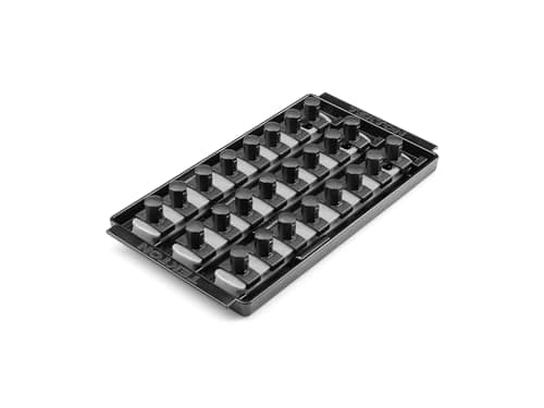 Image of TEKTON 1/2 Inch Drive 3-Rail Socket Organizer Set, Gray (24-Tool) | OST25324 | Made in USA