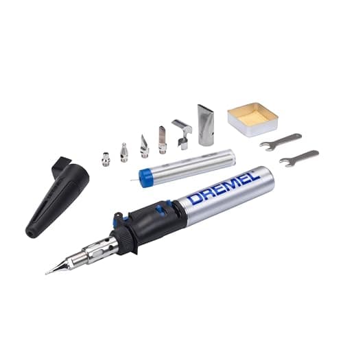 Image of Dremel Versatip 2000 Cordless Soldering Iron - Butane Gas Soldering Kit with 7 Interchangeable Tips for Welding, Wood Burning, Pyrography, Jewellery Making, Arts and Crafts