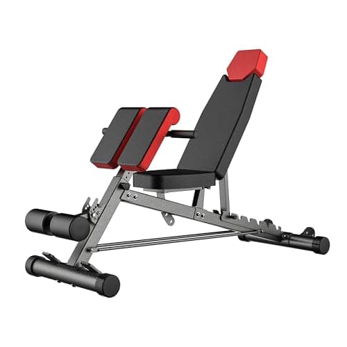 Image of Finer Form Multi-Functional FID Weight Bench for Full All-in-One Body Workout – Hyper Back Extension, Roman Chair, Adjustable Ab Sit up Bench, Incline Decline Bench, Flat Bench