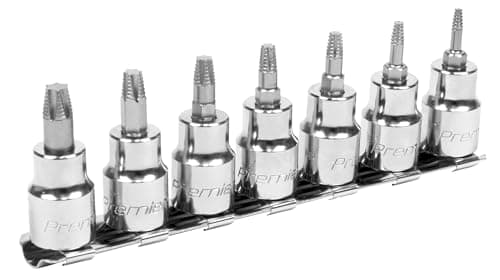 Image of Sealey AK62263 7pc 3/8" Dr. TRX Star Socket Set for Removal of Damaged Torx Screws