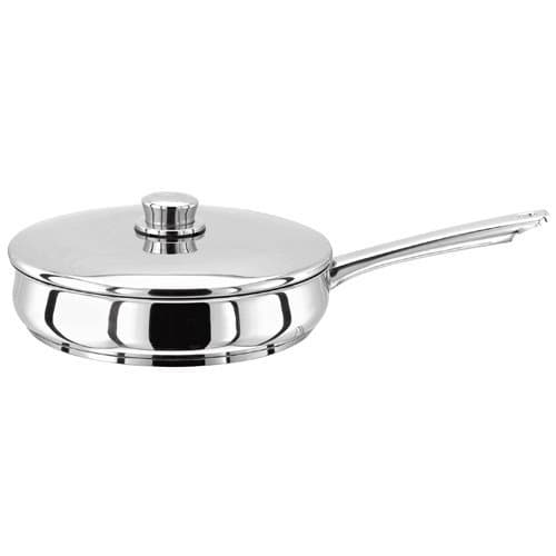 Image of Stellar Classic Stainless Steel 26cm Sauté Pan with Lid, Induction Ready, Oven Safe, Dishwasher Safe