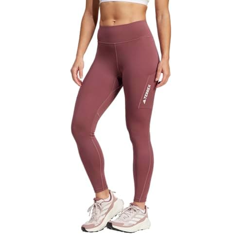 Image of adidas Women's Terrex Multi Hiking Tights, Quiet Crimson, S