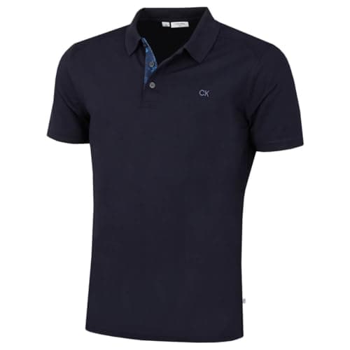 Image of Calvin Klein Mens Campus Camo Golf Polo Shirt - Navy Camo - L