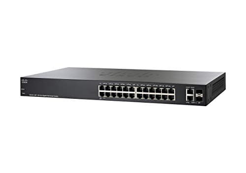 Image of Cisco SG220-26P Smart Switch, 26 Gigabit Ethernet (GbE) Ports, 2 Gigabit Ethernet Combo Mini-GBIC SFP, 180W PoE, Limited Lifetime Protection (SG220-26P-K9-UK)