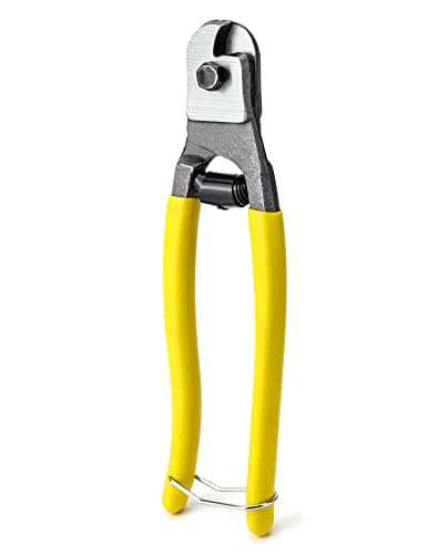 Image of QWORK® High Hardness Wire Cutter, Steel Wire Cable Rope Cutter 8-Inch Cuts up to 1/4-Inch (6mm)