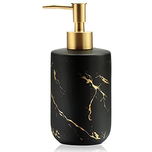 Image of Soap Dispenser, Wieat Ceramics Hand Soap Dispenser, Marble Soap Bottle pump, Pump Bottle Dispenser, Vanity Countertop Accessory,Washing Accessories for Bathroom Kitchen Sink