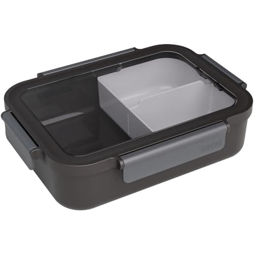 Image of Sigg Nimo L Anthracite Lunch Box, Feather-Light Lunch Box, 2-in-1, BPA-Free, Grey, 1 L