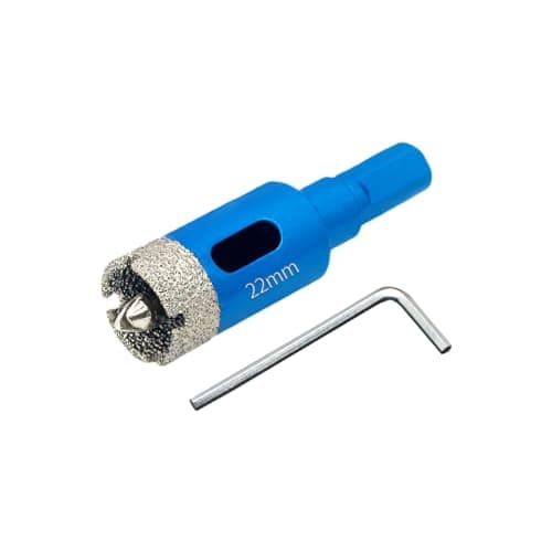 Image of Teronbeta Diamond Hole Saw with Pilot Center Drill Bit, Vacuum Brazed Diamond Core Hole Cutter for Tile, Porcelain, Glass, Ceramic, Marble (22mm)
