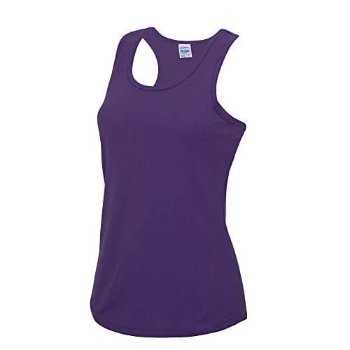 Image of Just Cool Girlie Fit Sports Ladies Vest / Tank Top (M) (Purple)