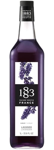 Image of 1883 Maison Routin Premium Lavender Syrup - Flavoured Coffee Syrup, Cocktails, Mocktails, Iced Tea – Great Sugar Alternative, Vegan-Friendly, Allergen-Free – 1L Glass Bottle