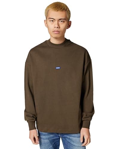 Image of HUGO Men's Sweatshirt, Dark Brown 208, M