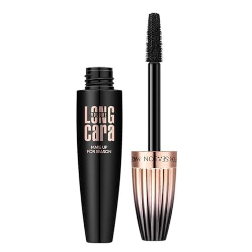 Image of Waterproof Mascara Black - 4D Silk Fiber Eyelash Mascara - Curling Mascara Longer & Thicker Lashes, Voluminous Eyelashes, Clump-Free, Adds Length, Black Long-Lasting Waterproof 4D Mascara for Makeup