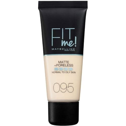 Image of Maybelline Fit Me Foundation, Lightweight Medium Coverage, Blendable With a Matte and Poreless Natural Finish, For Normal to Oily Skin, Shade: 095 Fair Porcelain, 30ml