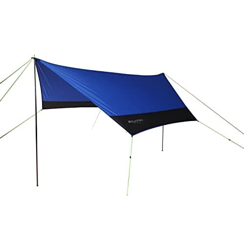 Image of Eurohike Universal Tarp Shelter with 2 King Poles & Multiple Height Options, Hammock Tent, Sun Shade, Ideal for Backpacking, Hiking, & Wild Camping, 1500mm HH, Blue, 2.1m x 1.5m