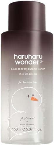 Image of haruharu Wonder Black Rice Hyaluronic Toner for Sensitive Skin, Alcohol & Fragrance Free, Deep Hydration, Glass Skin, Korean Skincare, Vegan, Cruelty-Free, 150ml (Christmas Edition)