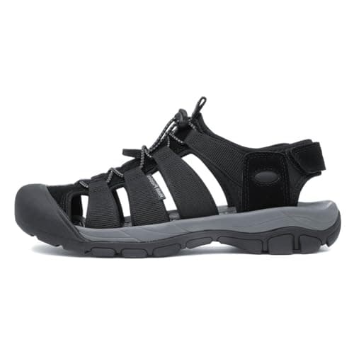 Image of Hush Puppies Men's Peru Sports Sandals, black, 9 UK
