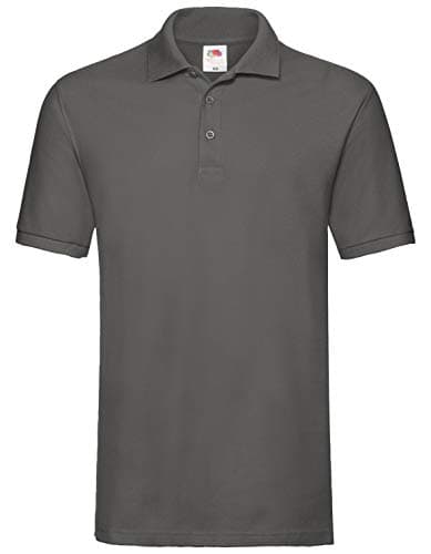 Image of Fruit of the Loom Polo Shirt - Grey - Large