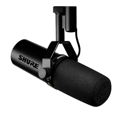 Image of Shure SM7dB Dynamic Vocal Microphone with Built-in Preamp – Studio Mic for Streaming, Podcasting, and Recording – Smooth Sound, Wide Frequency Range, Rugged Build, Windscreen Included, XLR, Black