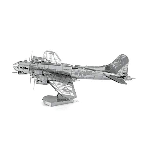 Image of Metal Earth Fascinations MMS091 502489 - B-17 Flying Fortress Laser Cut 3D Construction Kit Model Kit Metal Puzzle 3D Metal Model 2 Metal Boards from 14 Years