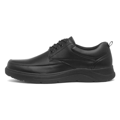 Image of Hobos Mens Black Lace Up Wide Fit Shoe - Size 10 UK - Black