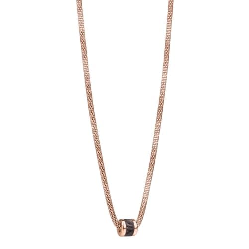 Image of BERING Women Necklace in polished Rosé gold - Arctic Symphony Collection with Stainless Steel - LYK2-R-ME-N-450