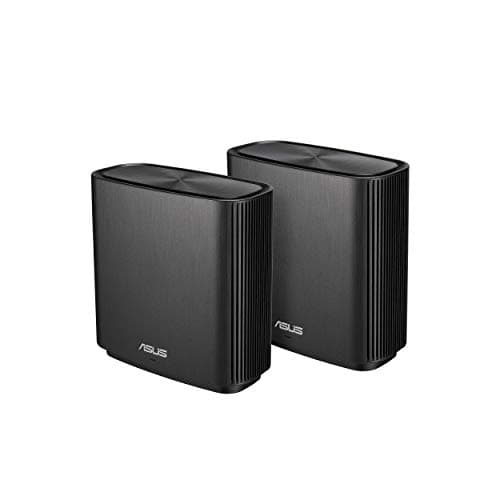 Image of ASUS ZenWiFi AC Whole-Home Tri-Band Mesh System (CT8 2 Pack Charcoal) Coverage up to 5,400 sq.ft, AC3000, WiFi, Life-time Free Network Security and Parental Controls, 4X Gigabit Ports, 3 SSIDs