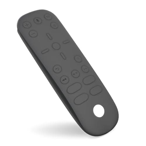 Image of Geekria Silicone Remote Case Compatible with Sony PlayStation 5, PS5 Remote Control Cover Skin, Shock-Absorption Washable, Full Body Protective Sleeve (Dark Gray)
