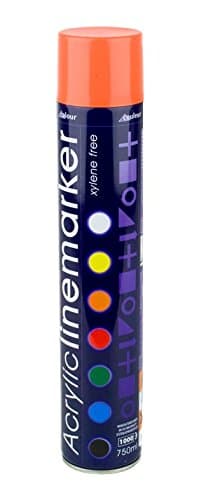 Image of UK Acrylic Linemarker Road Signs Permanent 750ml Line Marking Spray - Orange(DGN)