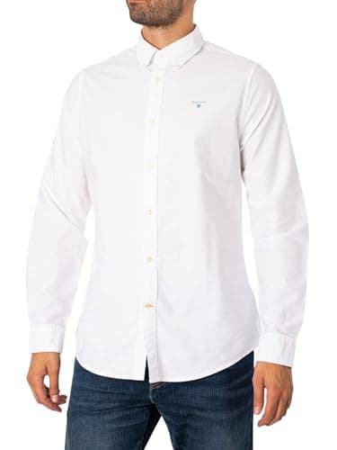 Image of Barbour Men's Oxtown Tailor Shirt, White, white, M