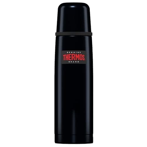 Image of Thermos - Light and Compact Flask, Midnight Blue (500ml) - Premium Leak Proof Insulated Tea & Coffee Flask for Hot & Cold Drinks, Built-in Cup, Push Button Stopper, BPA-Free, Durable Steel