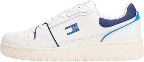 Image of Tommy Jeans Men's TJM Retro Basket Em0Em01610 Low Top, Blue (Navy), 8 UK