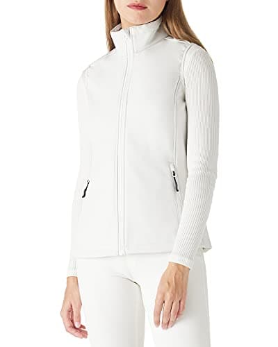 Image of Outdoor Ventures Women's Softshell Gilets Lightweight Sleeveless Jacket Waterproof Windproof Running Vest Fleece Lined Outwear for Cycling Hiking Golf White M/UK12