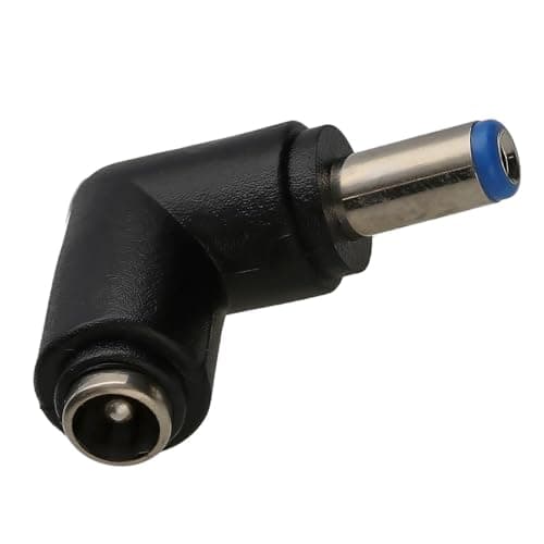 Image of kenable Right Angle DC Power Adapter 5.5mm x 2.1mm Female to Male Plug for CCTV Cameras Security Systems Black 90 Degree Connector