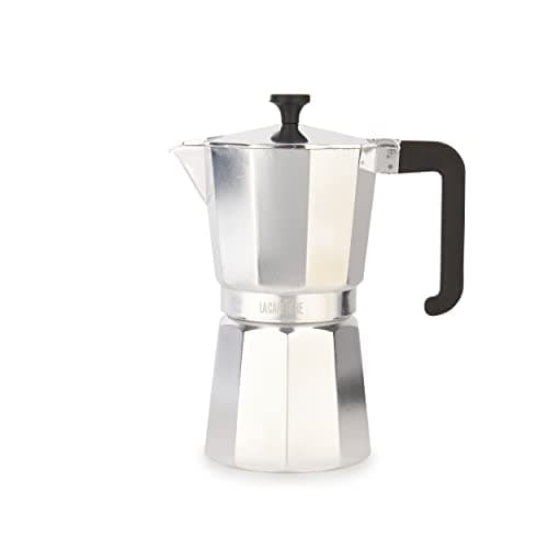 Image of La Cafetière Venice Aluminium Espresso Maker, Nine Cup, Silver, Gift Boxed