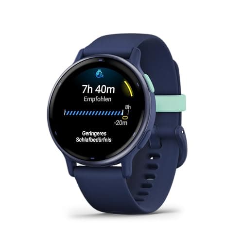 Image of Garmin [Renewed vívoactive 5 GPS 42mm Smartwatch, AMOLED Touchscreen, All-day Health Monitoring, Advanced Fitness Features, Personalised Sleep Coaching,Music,up to 11 days battery life,Navy (Renewed)