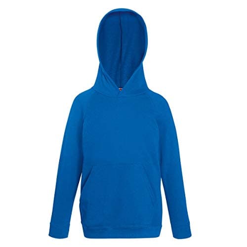 Image of Fruit of the Loom Childrens Unisex Lightweight Hooded Sweatshirt/Hoodie (5-6) (Royal)