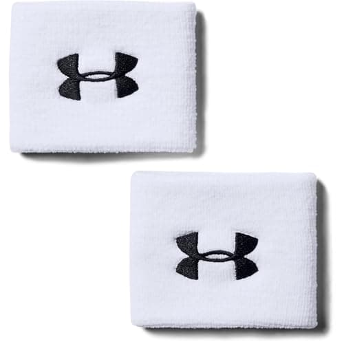 Image of Under Armour Men UA Performance Wristband, Wristband in a Set of 2, Wrist Sweatband