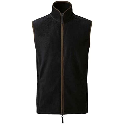 Image of Premier - Artisan fleece gilet - Black/Brown - XL