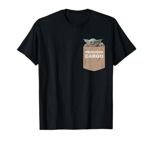 Image of Star Wars The Mandalorian Grogu Precious Cargo Pocket Print T-Shirt