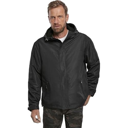 Image of Brandit Men's Windbreaker Front Zip Anthracite, Black, XL