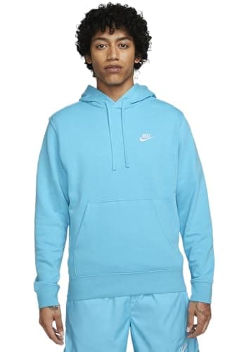 Image of Nike Club Hooded Sweatshirt Baltic Blue 9 Years