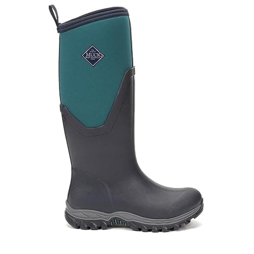 Image of Muck Boots Women's Arctic Sport II Tall Fleece Lined Waterproof Pull on Boot, Navy Spruce, 6