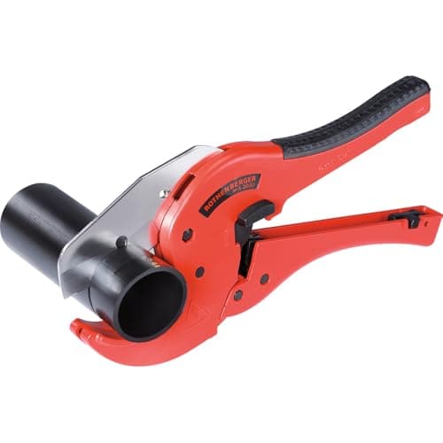 Image of Rothenberger 52030 "ROCUT63" Plastic Pipe Shear, Red/Black, 0-63 mm
