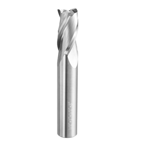 Image of sourcing map Spiral Router Bit 1/2" Cut Dia 1/2" Shank Up Cut Solid Carbide 3 Flutes CNC End Mill Milling Bits for Wood Plastic Soft Metal (1" Cut Length 3" Long)
