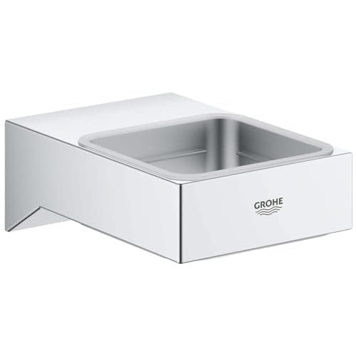Image of GROHE Selection | Bathroom Accessories | Cube holder for glass/soap dish/soap dispenser | Chrome | 40865000