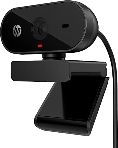 Image of HP PC Webcam 320 | 1080p FHD webcam | Compatible with Chrome | Auto Light Corrector | Built-in Microphone | 66 Degree Wide Angle Field of View | Support with 360 Degree Swivel Clip | Black